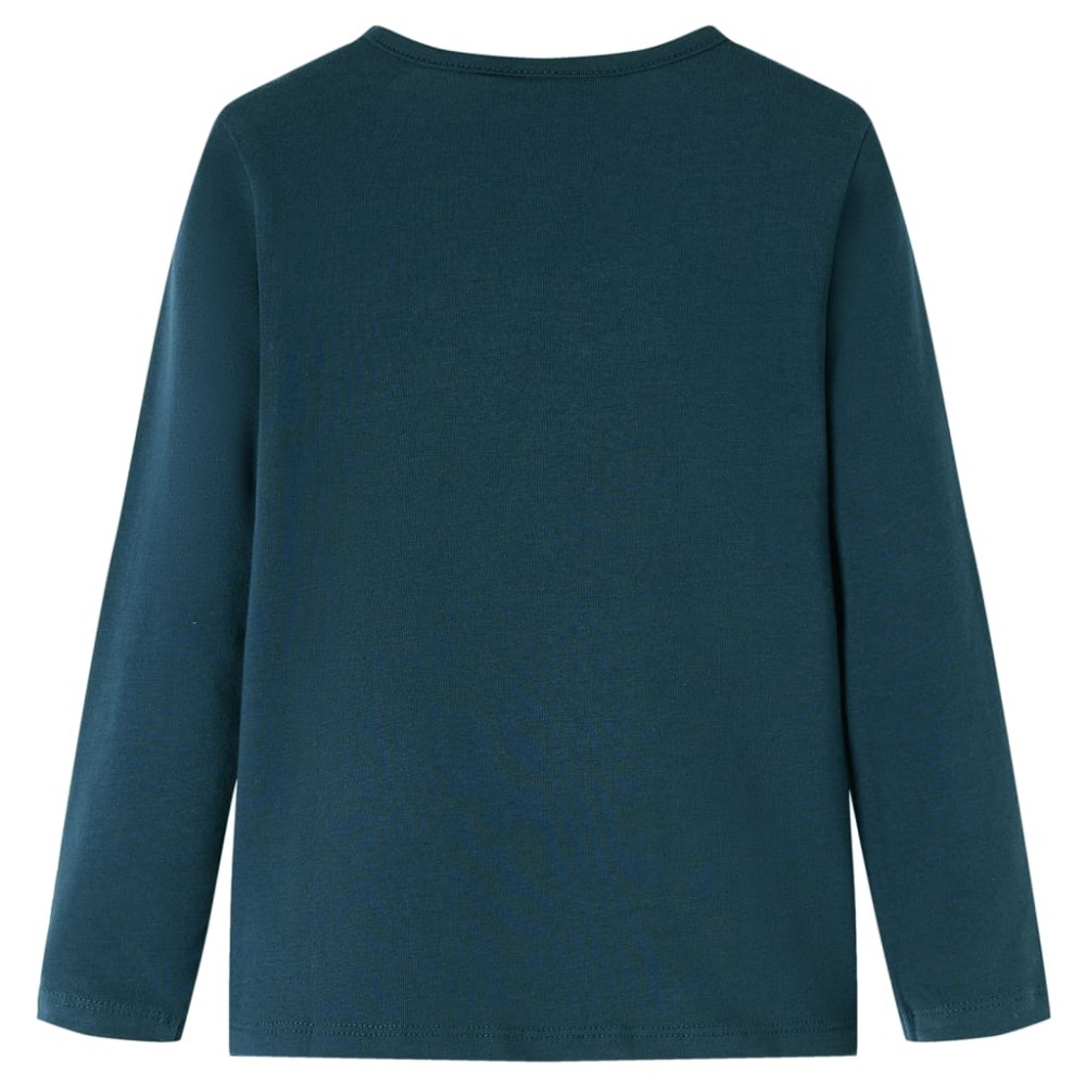 Tricou de copii cu mâneci lungi, verde închis, 104