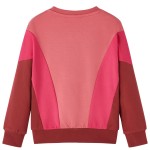Bluzon pentru copii, color block roz și henna, 140 Bluzon pentru copii, color block roz și henna, 140