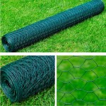 vidaXL Gard de plasă, verde închis, 1 x 25 m, oțel, hexagon vidaXL Gard de plasă, verde închis, 1 x 25 m, oțel, hexagon