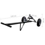 Remorcă utilitară manuală, 275kg, cărucior cu două anvelope pneumatice Remorcă utilitară manuală, 275kg, cărucior cu două anvelope pneumatice