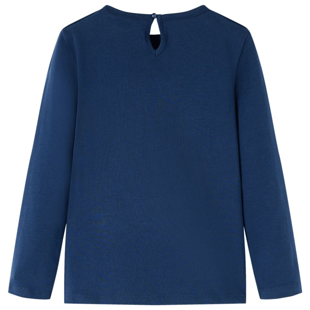 Tricou pentru copii cu mâneci lungi, bleumarin, 92