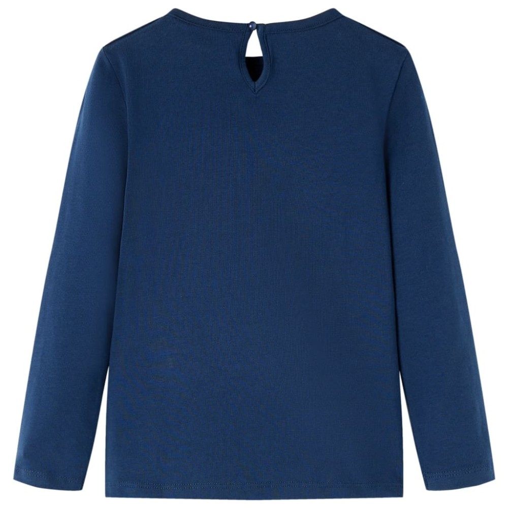 Tricou pentru copii cu mâneci lungi, bleumarin, 116