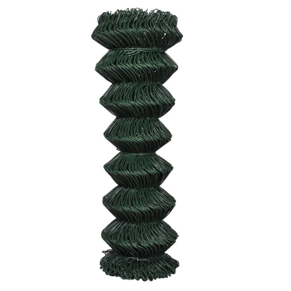 vidaXL Gard de legătură din plasă, verde, 1,25 x 15 m, oțel
