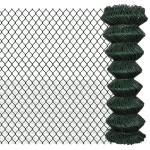 vidaXL Gard de legătură din plasă, verde, 1,25 x 15 m, oțel vidaXL Gard de legătură din plasă, verde, 1,25 x 15 m, oțel