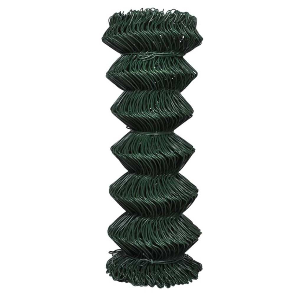 vidaXL Gard de legătură din plasă, verde, 1 x 25 m, oțel
