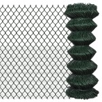 vidaXL Gard de legătură din plasă, verde, 1 x 25 m, oțel vidaXL Gard de legătură din plasă, verde, 1 x 25 m, oțel