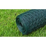 vidaXL Plasă de sârmă găini, verde, 25 x 0,5 m, cu înveliș PVC