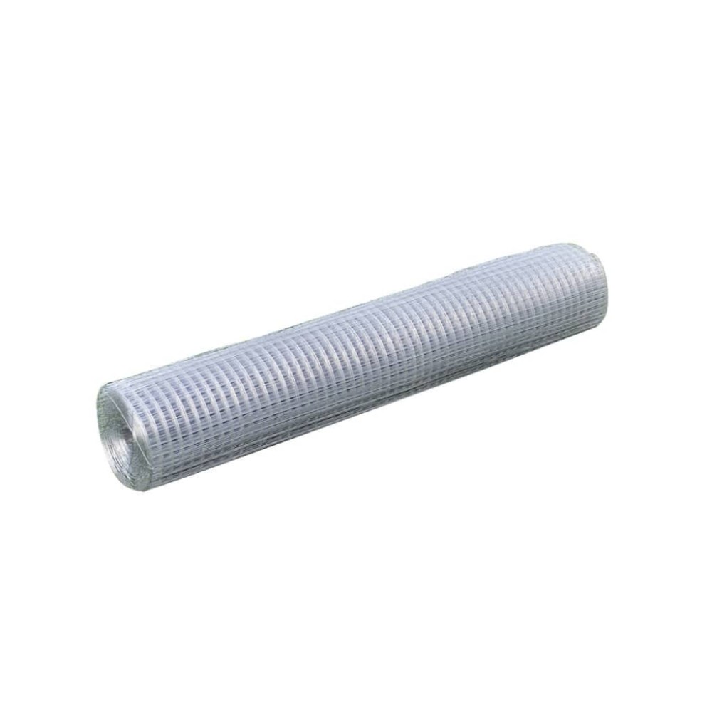 vidaXL Plasă de sârmă găini, argintiu, 10 x 1 m, oțel galvanizat