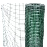 vidaXL Plasă de sârmă găini, verde, 10 x 1 m, oțel galvanizat cu PVC