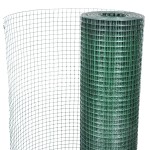 vidaXL Plasă de sârmă găini, verde, 10 x 1 m, oțel galvanizat cu PVC