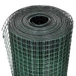 vidaXL Plasă de sârmă găini, verde, 25 x 1 m, oțel galvanizat cu PVC