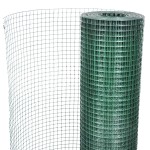 vidaXL Plasă de sârmă găini, verde, 25 x 1 m, oțel galvanizat cu PVC