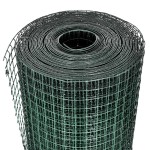 vidaXL Plasă de sârmă găini, verde, 25 x 1 m, oțel galvanizat cu PVC