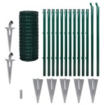 vidaXL Euro gard, verde, 25 x 1,0 m, oțel vidaXL Euro gard, verde, 25 x 1,0 m, oțel