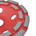 Disc diamantat tip cupă, cu două rânduri, 180 mm