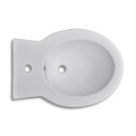 vidaXL Bideu rotund pe pardoseală, ceramică calitate superioară, alb vidaXL Bideu rotund pe pardoseală, ceramică calitate superioară, alb