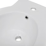 vidaXL Bideu rotund pe pardoseală, ceramică calitate superioară, alb vidaXL Bideu rotund pe pardoseală, ceramică calitate superioară, alb