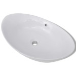 Chiuvetă ovală cu preaplin, 59 x 38,5 cm, ceramică de lux Chiuvetă ovală cu preaplin, 59 x 38,5 cm, ceramică de lux