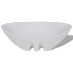 Chiuvetă ovală cu preaplin, 59 x 38,5 cm, ceramică de lux Chiuvetă ovală cu preaplin, 59 x 38,5 cm, ceramică de lux