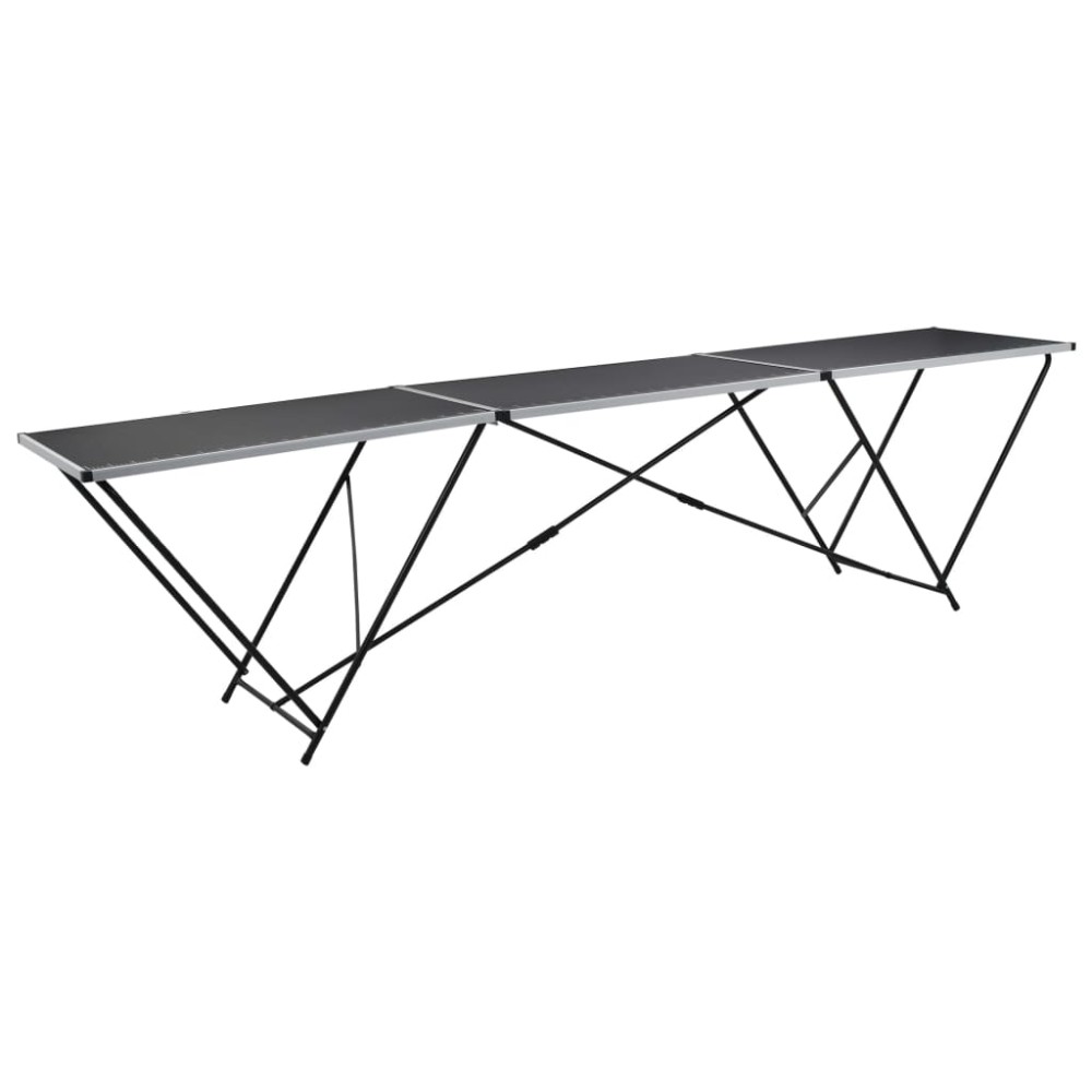 vidaXL Masă de lipire pliabilă, 300 x 60 x 78 cm, MDF și aluminiu