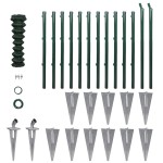 vidaXL Gard de legătură din plasă cu stâlpi/țăruși, 1,0 x 25 m, oțel vidaXL Gard de legătură din plasă cu stâlpi/țăruși, 1,0 x 25 m, oțel