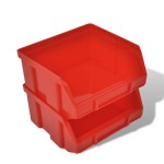 Set coș depozitare pt garaj, montat pe perete 30 buc albastru, plastic Set coș depozitare pt garaj, montat pe perete 30 buc albastru, plastic
