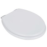 vidaXL Capac WC cu închidere silențioasă alb MDF design simplu vidaXL Capac WC cu închidere silențioasă alb MDF design simplu