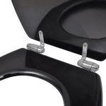 vidaXL Capac WC cu închidere silențioasă negru MDF design simplu vidaXL Capac WC cu închidere silențioasă negru MDF design simplu