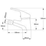 vidaXL Baterie robinet pentru bideu baie, crom vidaXL Baterie robinet pentru bideu baie, crom