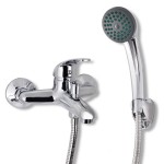 vidaXL Set baterie robinet duș pentru baie, crom vidaXL Set baterie robinet duș pentru baie, crom