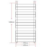 vidaXL Radiator port-prosop încălzire centrală baie, drept, 600x1200mm vidaXL Radiator port-prosop încălzire centrală baie, drept, 600x1200mm