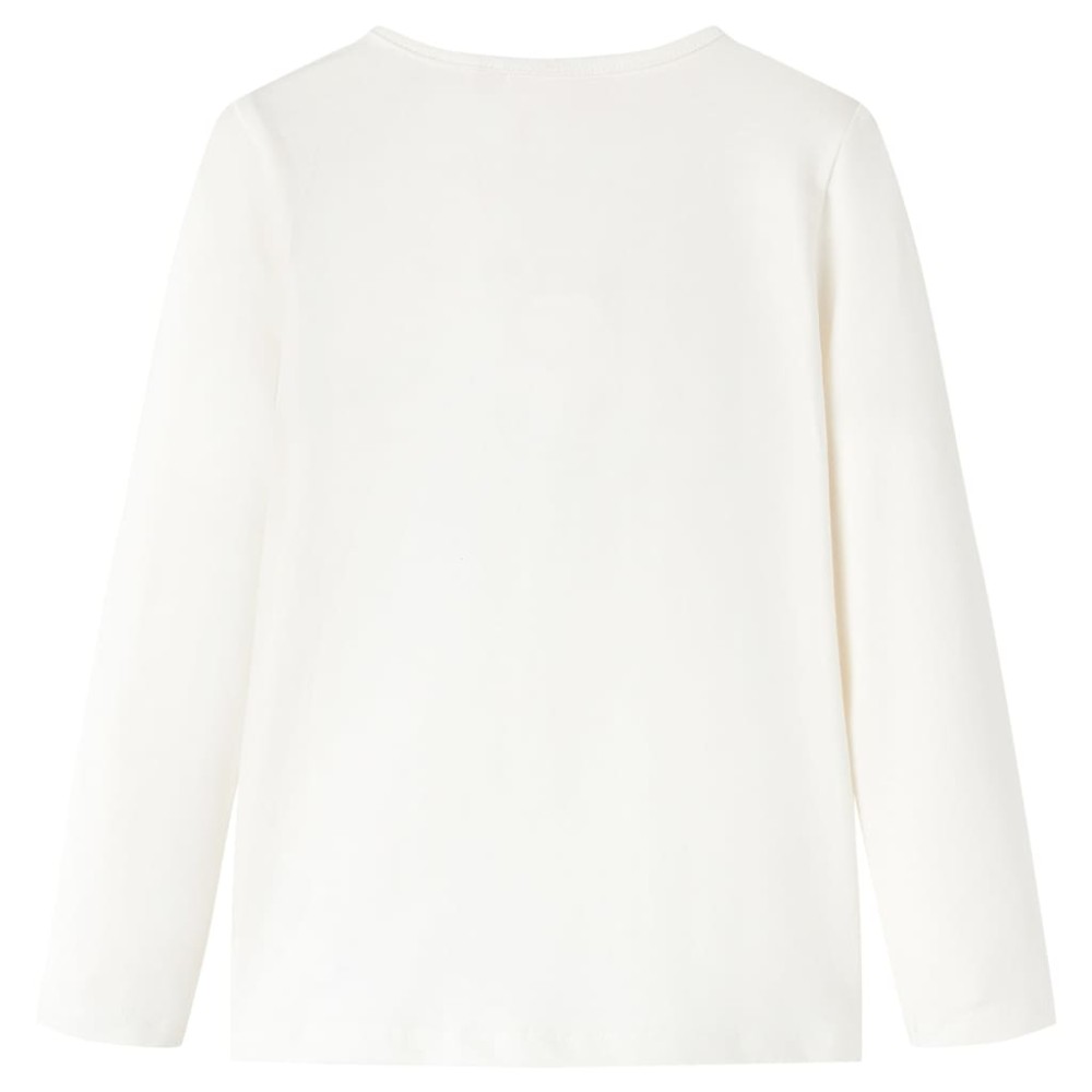 Tricou de copii cu mâneci lungi, ecru, 92