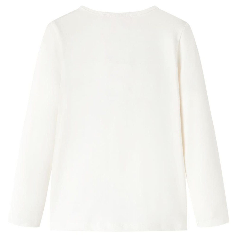 Tricou de copii cu mâneci lungi, ecru, 128