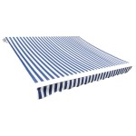 vidaXL Pânză copertină, albastru & alb, 4x3 m (cadrul nu este inclus) vidaXL Pânză copertină, albastru & alb, 4x3 m (cadrul nu este inclus)
