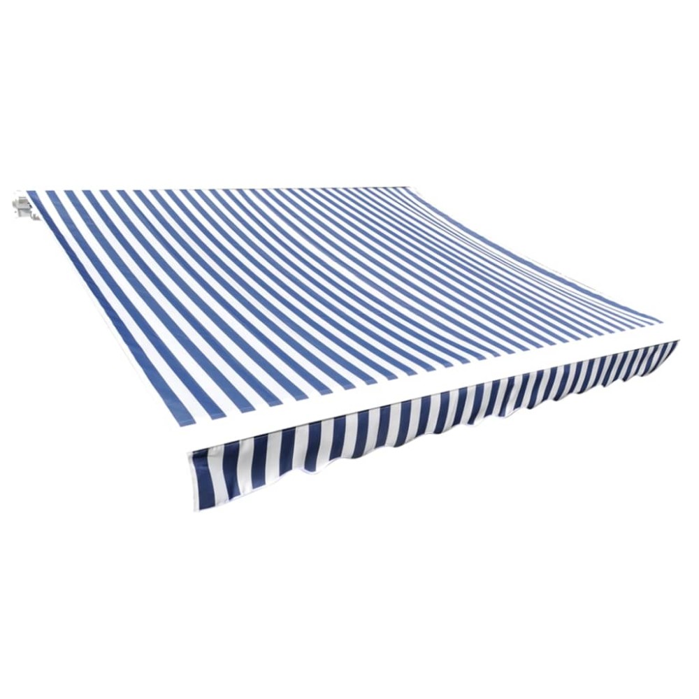vidaXL Pânză copertină, albastru & alb, 6x3 m (cadrul nu este inclus)