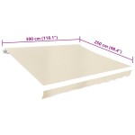 vidaXL Pânză de copertină, crem, 3 x 2,5 m, (cadrul nu este inclus) vidaXL Pânză de copertină, crem, 3 x 2,5 m, (cadrul nu este inclus)