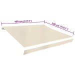 vidaXL Pânză de copertină, crem, 4 x 3 m, (cadrul nu este inclus) vidaXL Pânză de copertină, crem, 4 x 3 m, (cadrul nu este inclus)