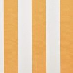 vidaXL Pânză copertină, galben & alb, 4x3 m (cadrul nu este inclus)