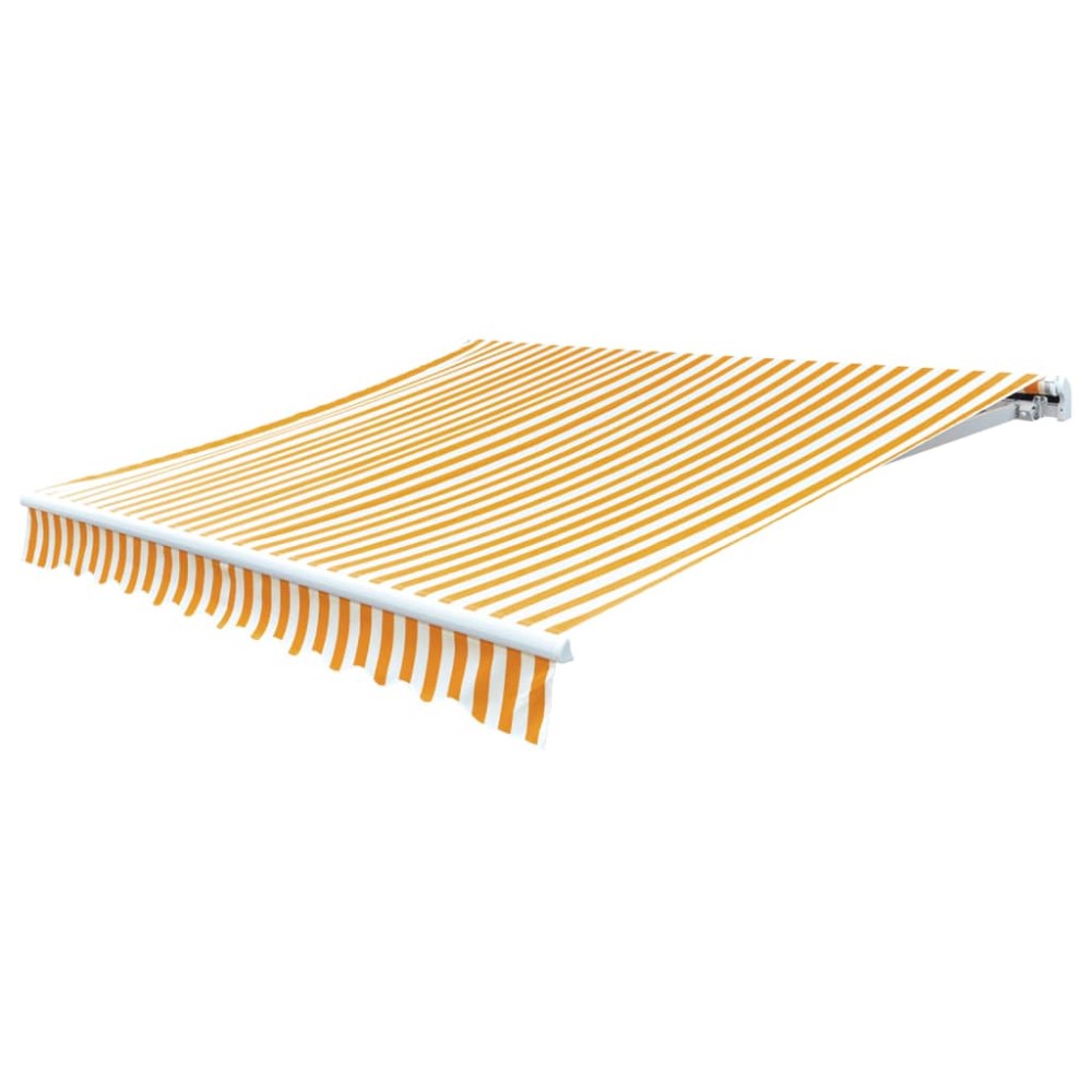 vidaXL Pânză copertină, galben & alb, 6x3 m (cadrul nu este inclus)