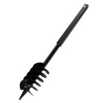Burghiu de sol cu mâner, 120 mm, duble spirale, negru, oțel Burghiu de sol cu mâner, 120 mm, duble spirale, negru, oțel