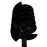 Burghiu de sol cu mâner, 180 mm, trei spirale, negru, oțel Burghiu de sol cu mâner, 180 mm, trei spirale, negru, oțel