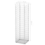 vidaXL Set gabioane, 3 buc, sârmă galvanizată, 25 x 25 x 100 cm