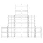 vidaXL Set gabioane, 6 buc., sârmă galvanizată