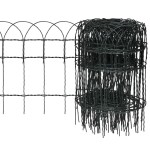 vidaXL Gard delimitare grădină fier vopsit electrostatic 10 x 0,4 m vidaXL Gard delimitare grădină fier vopsit electrostatic 10 x 0,4 m