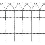 vidaXL Gard delimitare grădină fier vopsit electrostatic 10 x 0,4 m vidaXL Gard delimitare grădină fier vopsit electrostatic 10 x 0,4 m