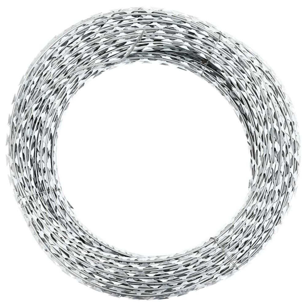vidaXL Sârmă cu lame, rolă sârmă elicoidală, 100 m, oțel galvanizat