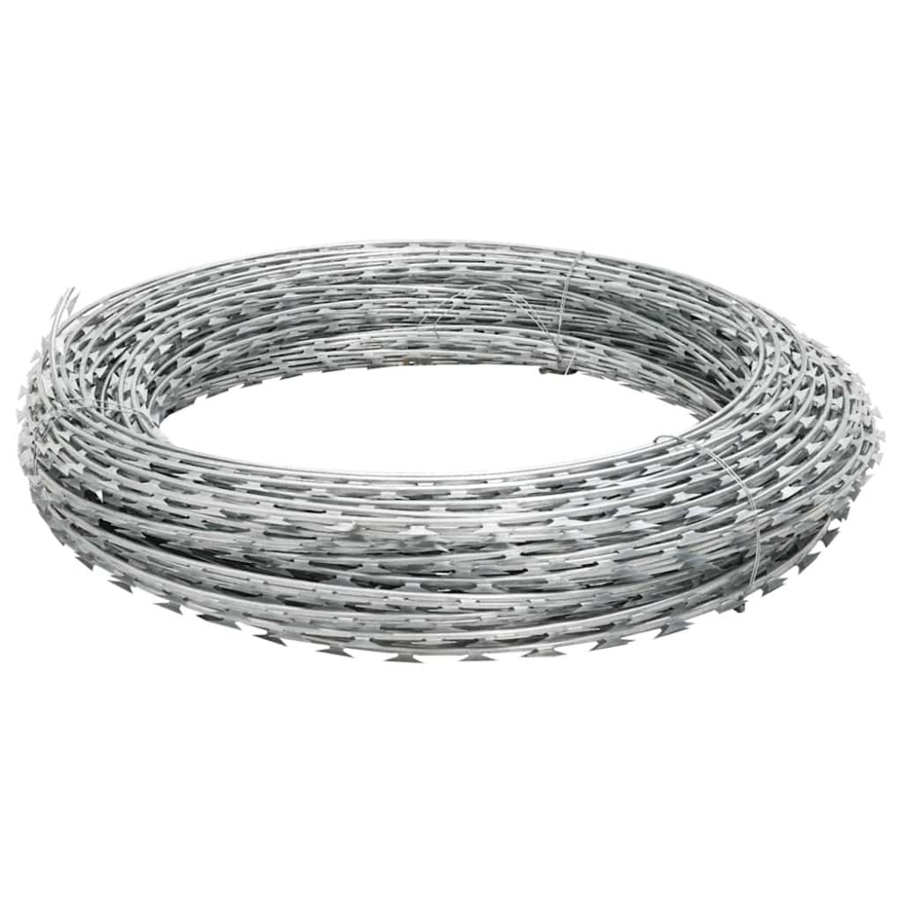 vidaXL Sârmă cu lame, rolă sârmă elicoidală, 60 m, oțel galvanizat