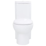Vas toaletă din ceramică, WC baie de colț, alb Vas toaletă din ceramică, WC baie de colț, alb