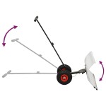 vidaXL Lopată manuală pentru zăpadă, cu roți vidaXL Lopată manuală pentru zăpadă, cu roți