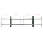 Grilaj de siguranță pentru ferestre cu 2 bare transversale 700-1050 mm Grilaj de siguranță pentru ferestre cu 2 bare transversale 700-1050 mm